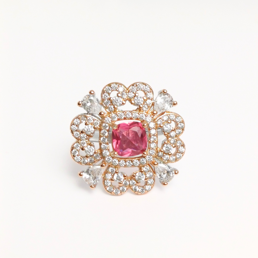 Rose Gold Pink Petal Ring 10 mm / 4.96 g