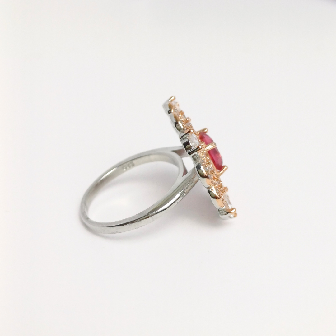 Rose Gold Pink Petal Ring 10 mm / 4.96 g