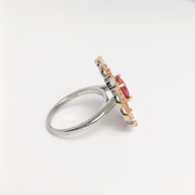 Rose Gold Pink Petal Ring 10 mm / 4.96 g
