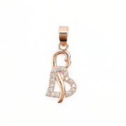 Rose Intertwined Heart Pendant 1.85 g