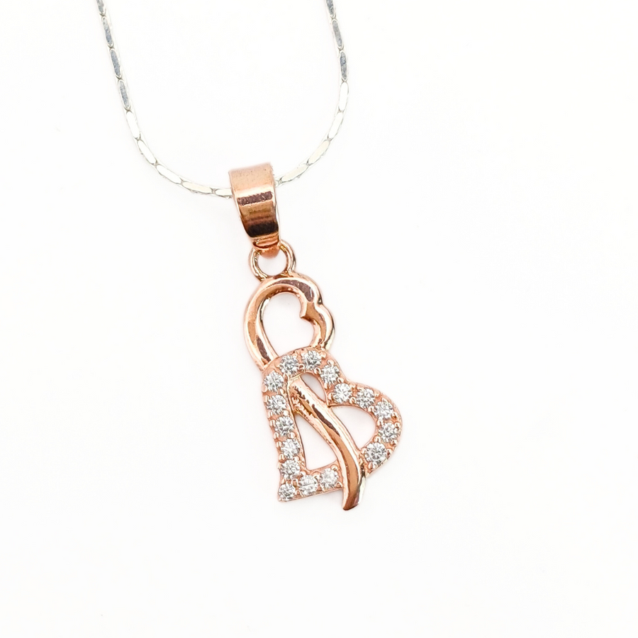 Rose Intertwined Heart Pendant 1.85 g