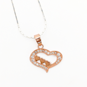 Rose Tri-Heart Embrace Pendant 2.1 g