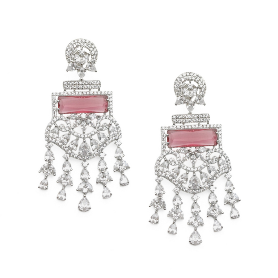 Rosewood Radiance Earrings Free Size