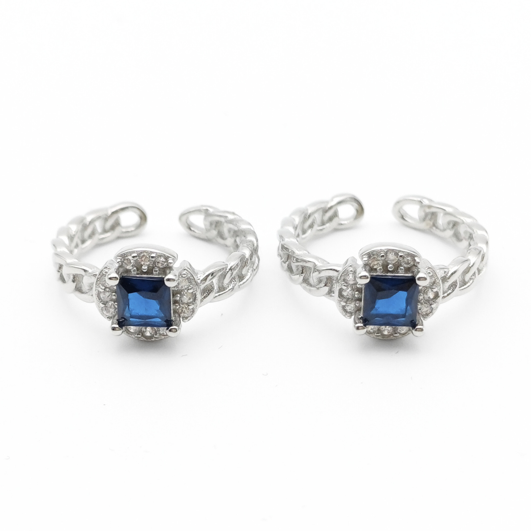 Royal Blue Radiance Toe Rings FREE Size / 3.37 g