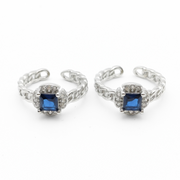 Royal Blue Radiance Toe Rings FREE Size / 3.37 g