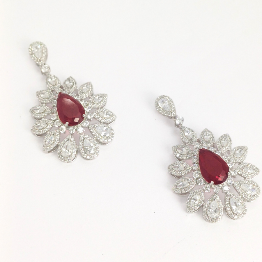 Ruby Bloom Necklace Set 75.88 g