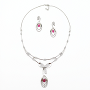 Ruby Dew Necklace Set 27.05 g