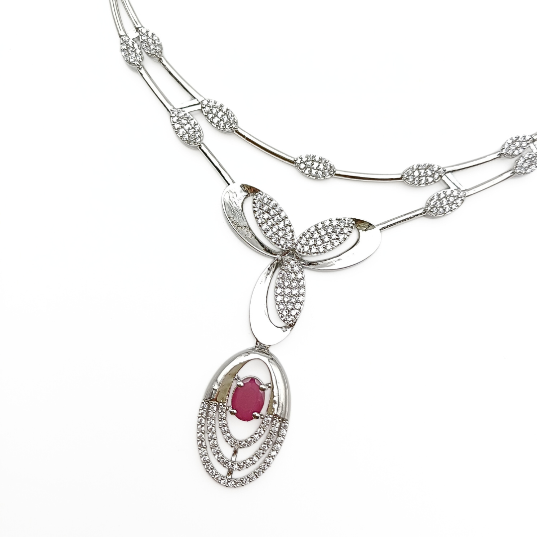 Ruby Dew Necklace Set 27.05 g
