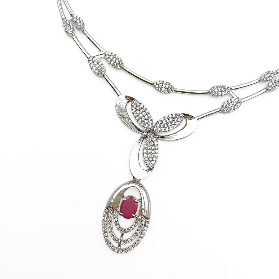 Ruby Dew Necklace Set 27.05 g