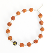 Rudraksh Om Bracelet Adjustable