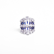 Sapphire Firework Ring 14 mm / 6.48 g