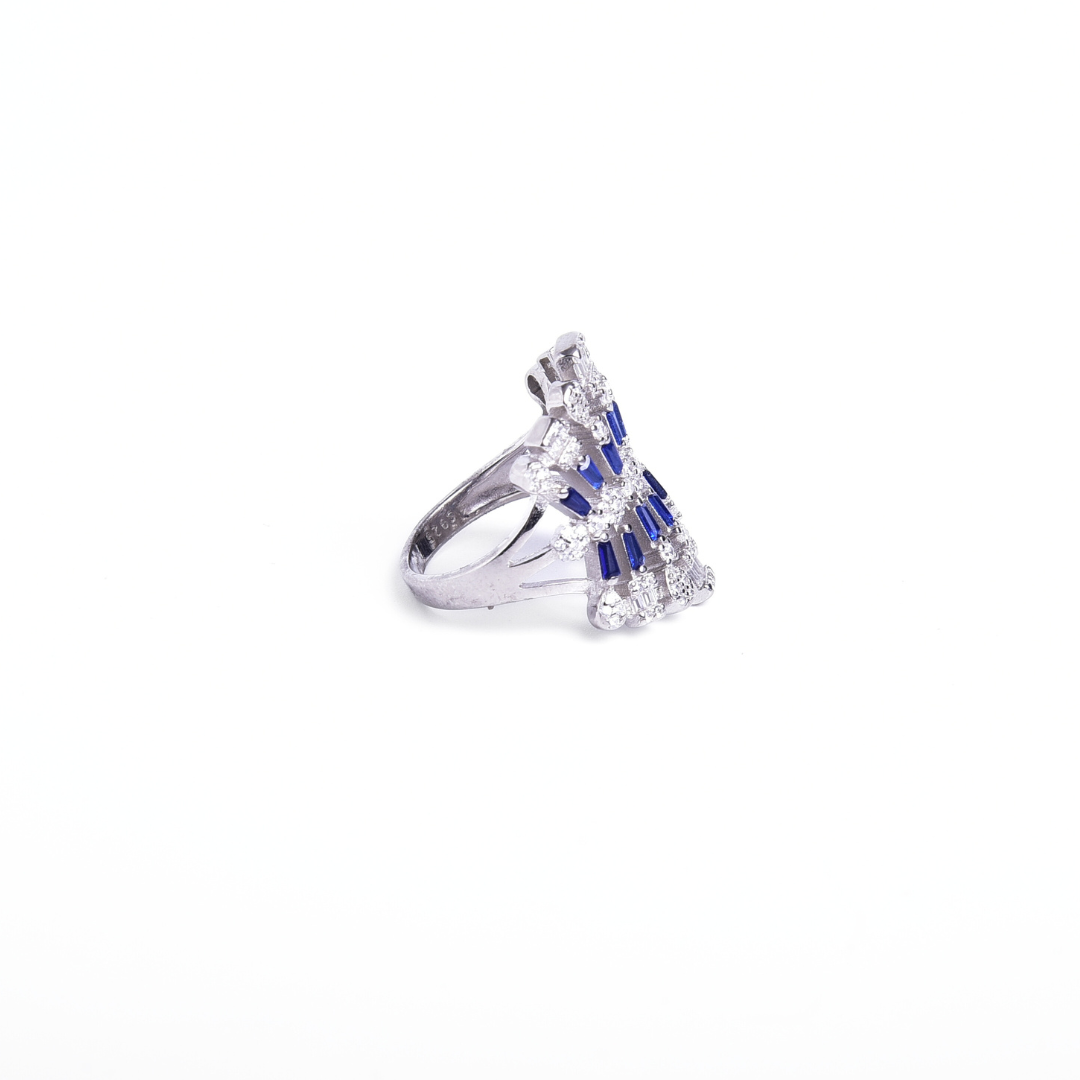 Sapphire Firework Ring 14 mm / 6.48 g
