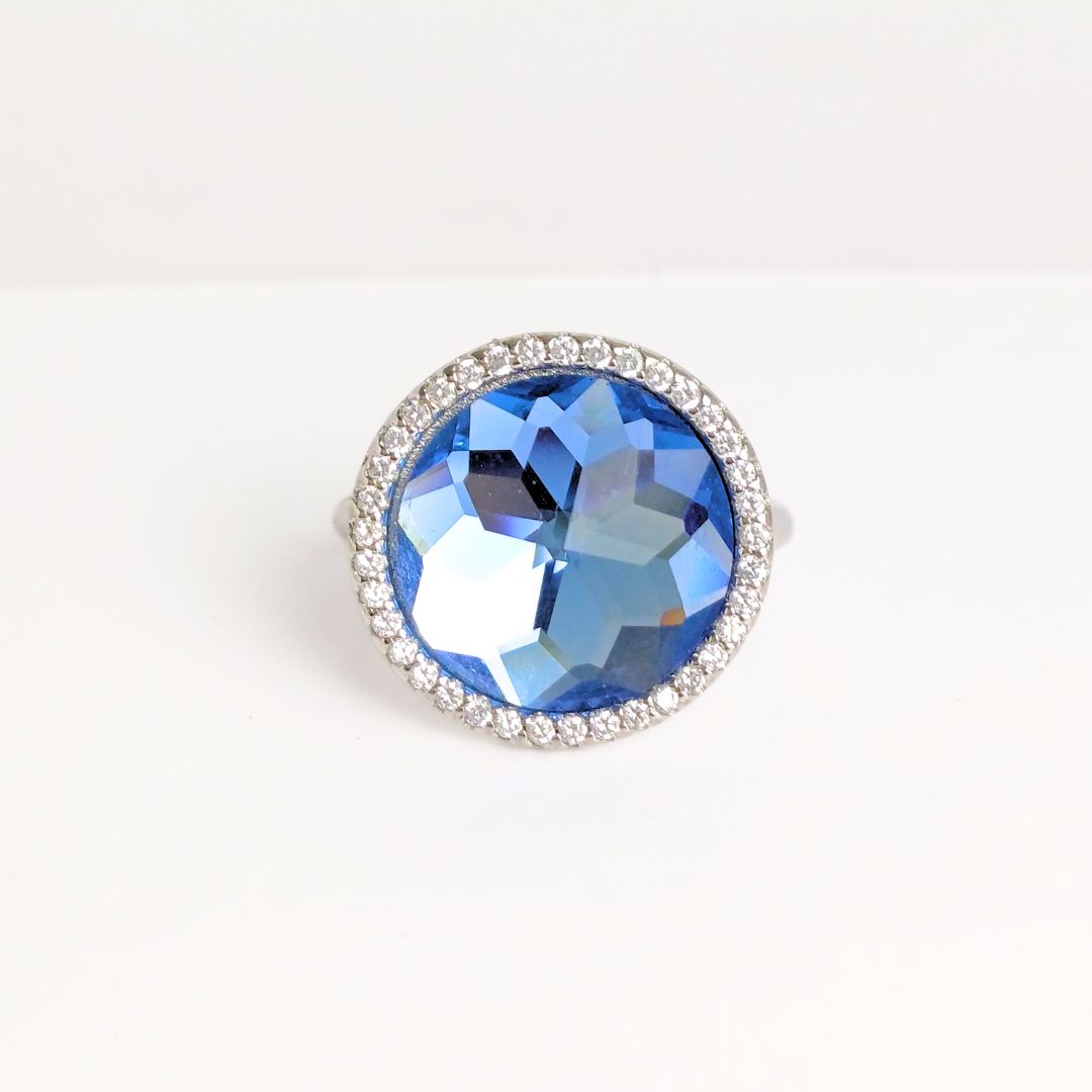 Sapphire Moon Ring 15 mm