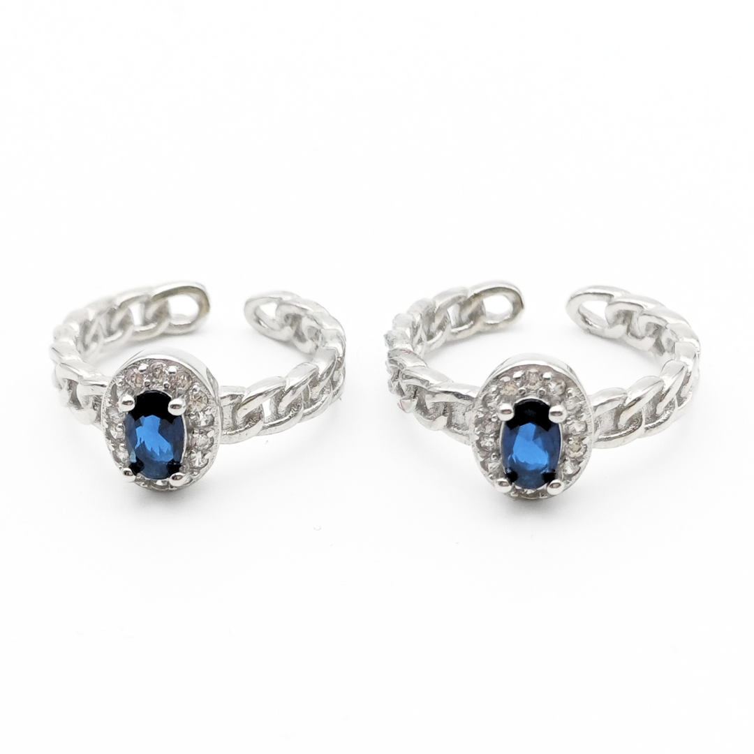 Sapphire Sparkle Toe Rings FREE Size / 3.32 g