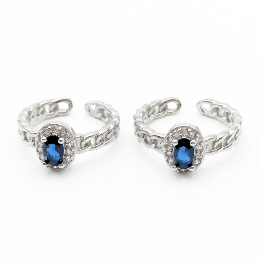 Sapphire Sparkle Toe Rings FREE Size / 3.32 g
