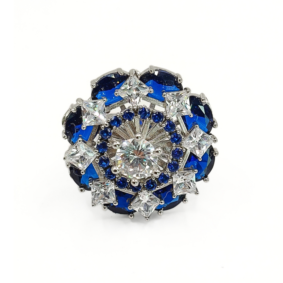 Sapphire Supernova Ring Free Size / 12.53 g