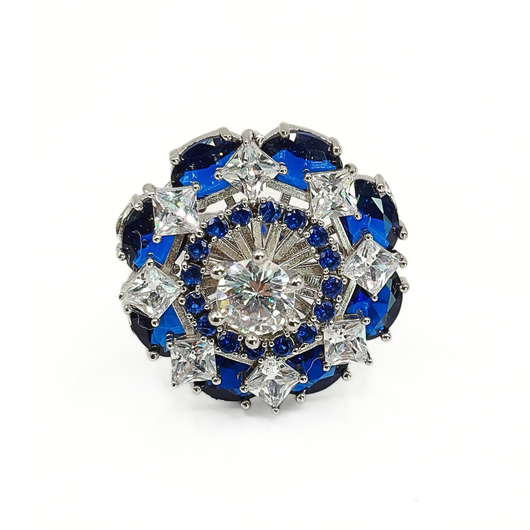 Sapphire Supernova Ring Free Size