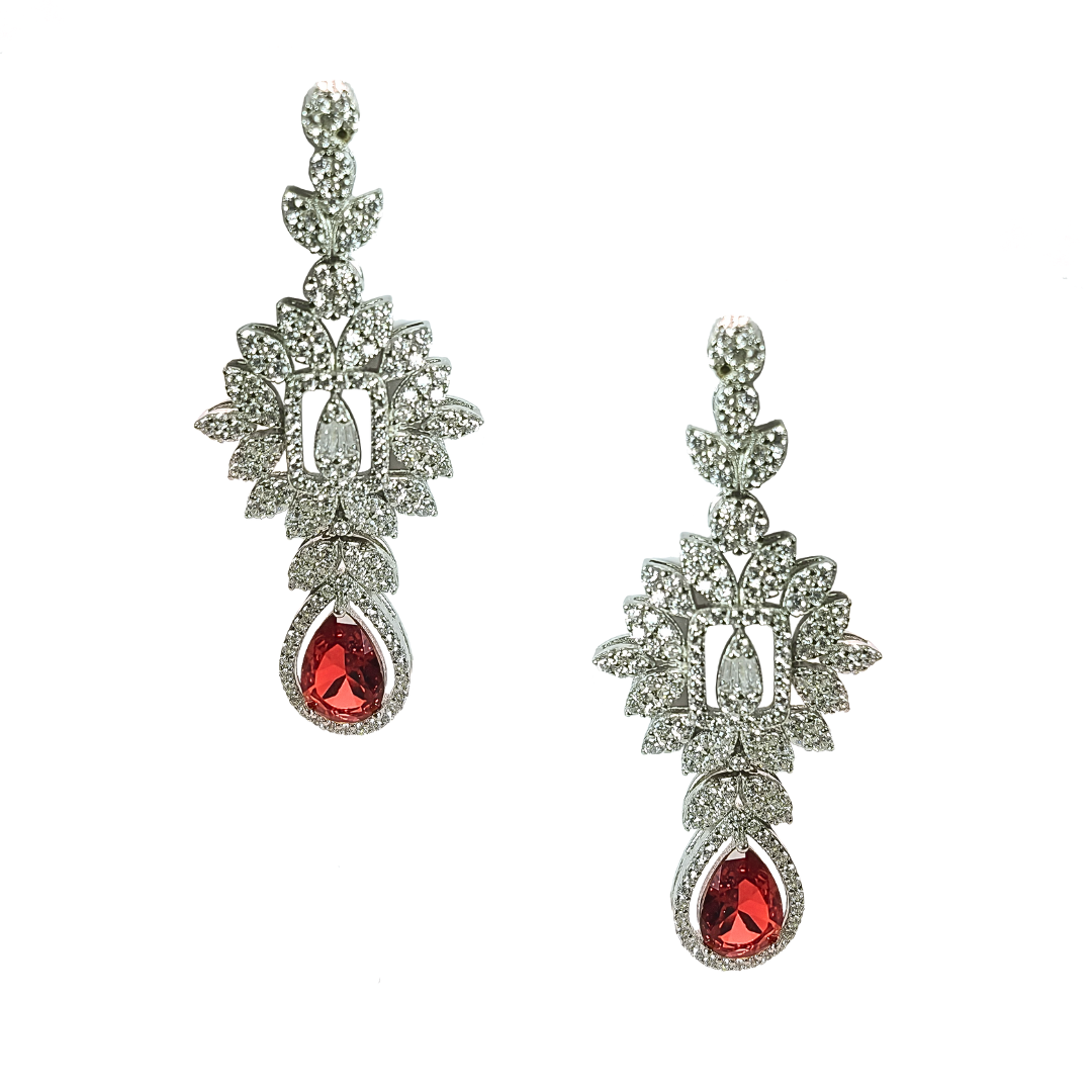 Scarlet Cascade Necklace Set 62.86 g