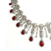 Scarlet Cascade Necklace Set 62.86 g