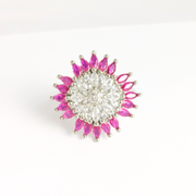 Scarlet Daisy Ring 13 mm / 6.44 g