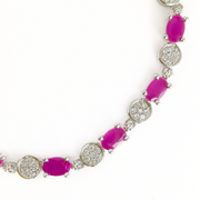 Shimmering Rubies Bracelet Adjustable / 10.43 g
