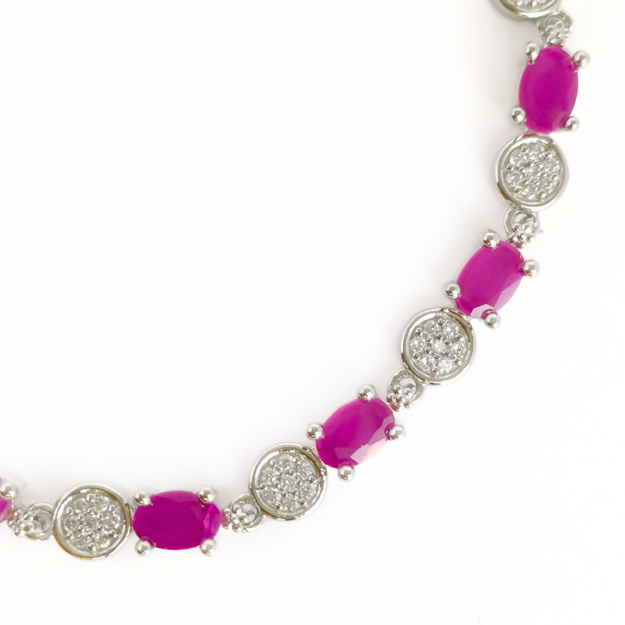 Shimmering Rubies Bracelet Adjustable / 10.43 g