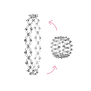 Silver Metamorphosis Ring Bracelet Free Size / 10.79 g