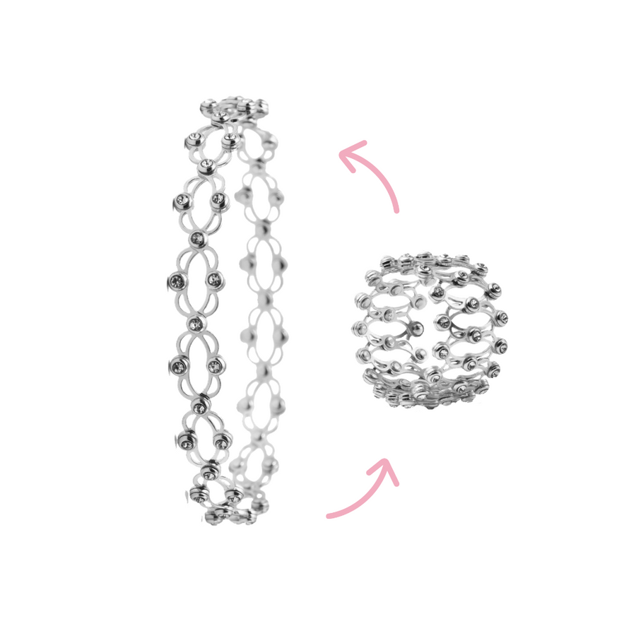 Silver Metamorphosis Ring Bracelet Free Size / 10.79 g