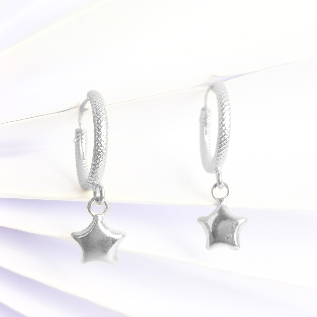 Starry Night Hoop Earrings Free Size