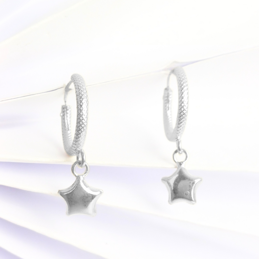 Starry Night Hoop Earrings Free Size