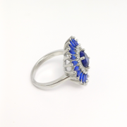 Sunburst Sapphire Ring 14 mm / 5.79 g