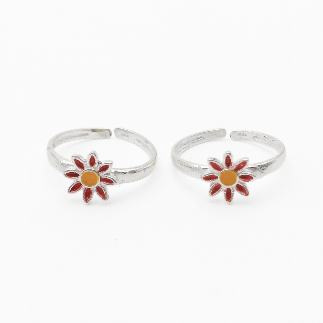 Sunshine & Petals Toe Rings FREE Size / 2.42 g