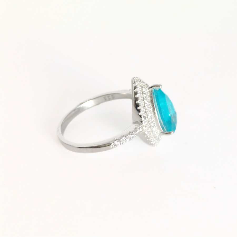 Teal Teardrop Ring 20 mm / 4.51 g