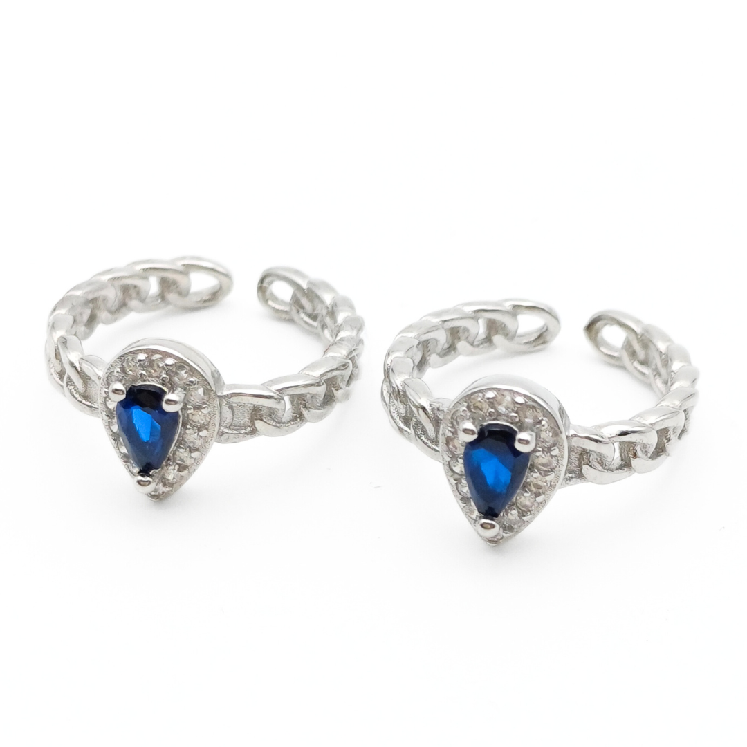 Teardrop Twilight Toe Rings FREE Size / 3.31 g