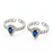 Teardrop Twilight Toe Rings FREE Size / 3.31 g