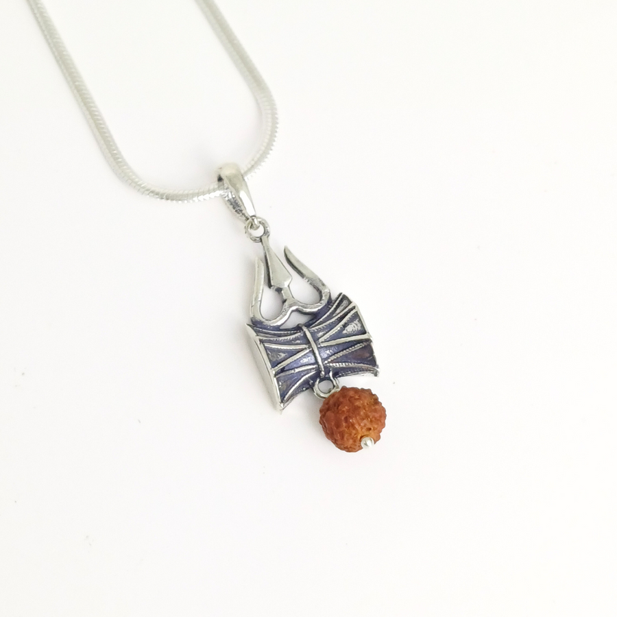 Trishul Rudraksha Pendant Free Size