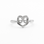 Twin Hearts Ring 10 mm