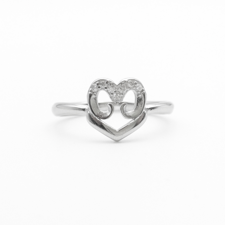 Twin Hearts Ring 10 mm