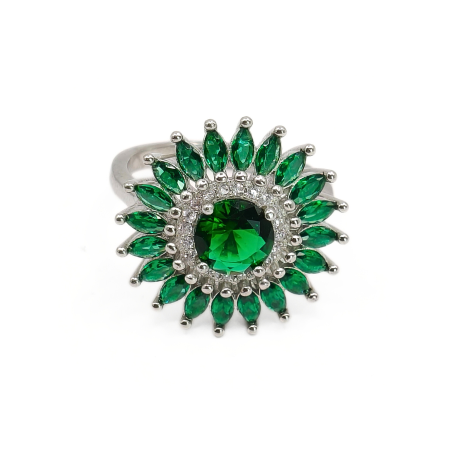 Verdant Sunburst Ring 17 mm / 5.83 g