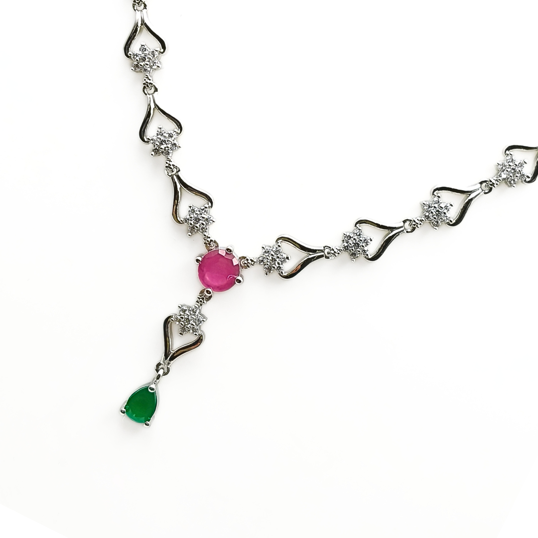 Veridian Rose Necklace Set 20.58 g