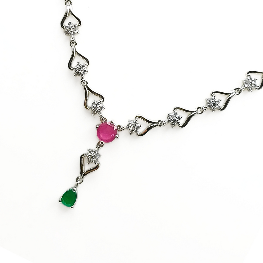 Veridian Rose Necklace Set 20.58 g