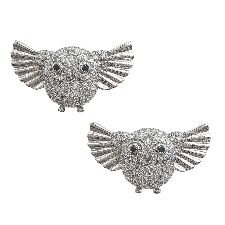 Wise Owl Sparkle Studs Free Size