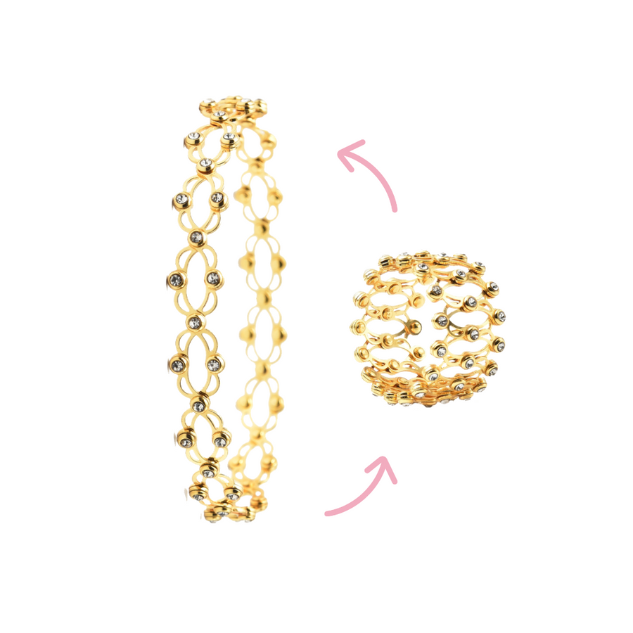 Yellow Metamorphosis Ring Bracelet Free Size